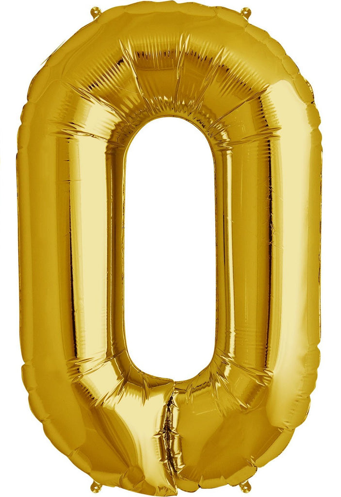 34" Gold Jumbo Number Balloon