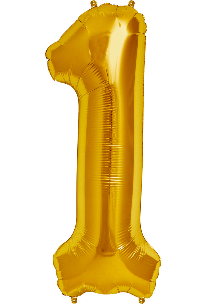 34" Gold Jumbo Number Balloon