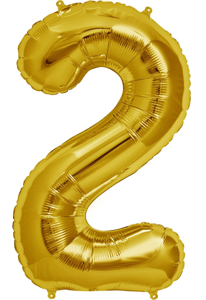 34" Gold Jumbo Number Balloon