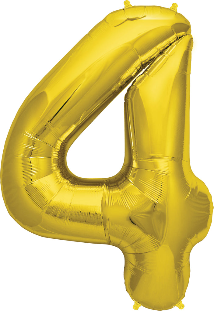 34" Gold Jumbo Number Balloon
