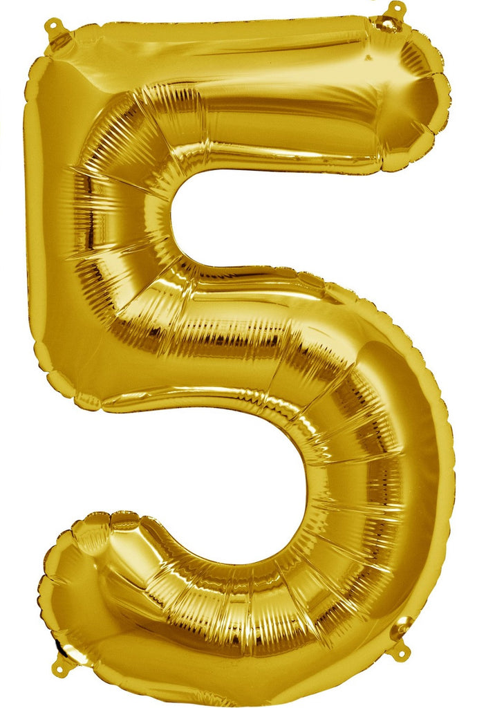 34" Gold Jumbo Number Balloon