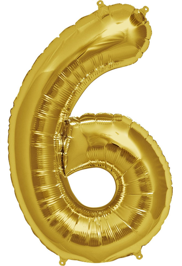 34" Gold Jumbo Number Balloon