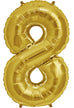 34" Gold Jumbo Number Balloon