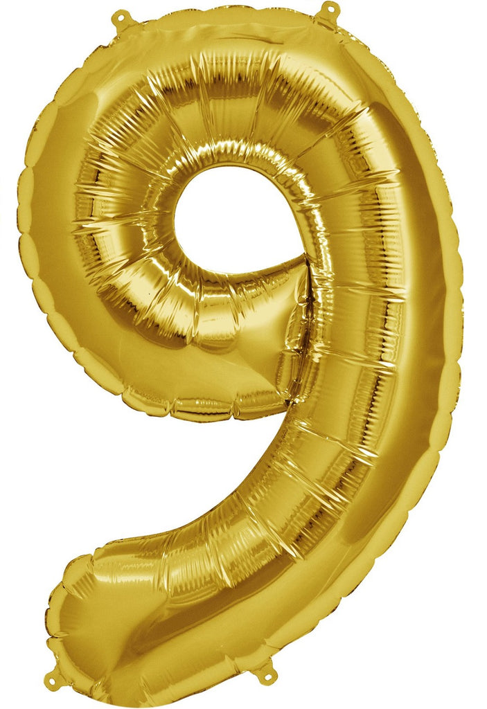 34" Gold Jumbo Number Balloon