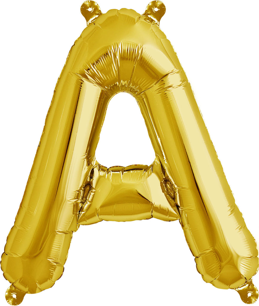 16" Gold Letter, Number & Symbol Balloons