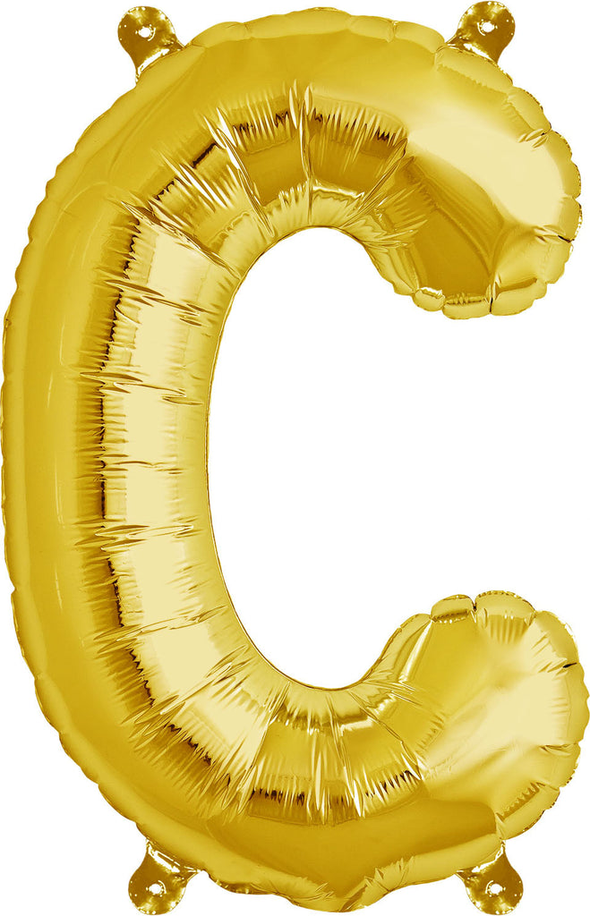 16" Gold Letter, Number & Symbol Balloons