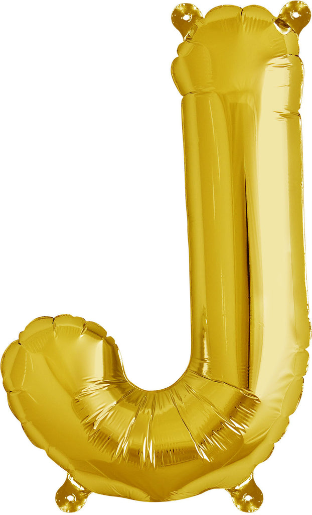 16" Gold Letter, Number & Symbol Balloons