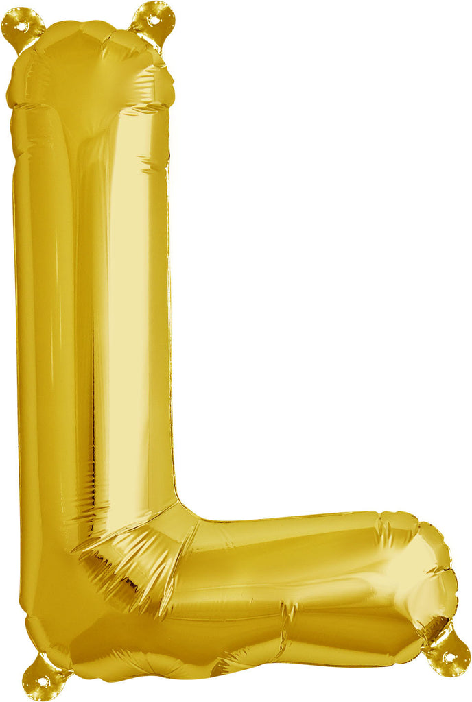 16" Gold Letter, Number & Symbol Balloons