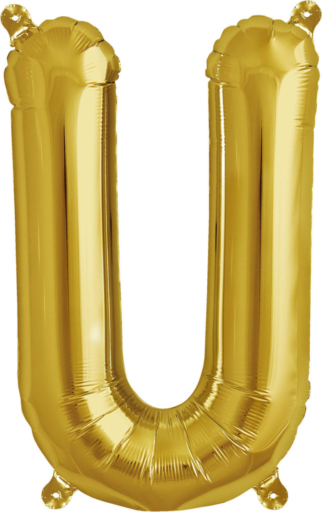 16" Gold Letter, Number & Symbol Balloons