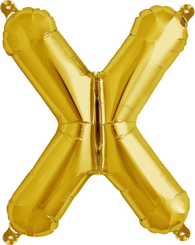 16" Gold Letter, Number & Symbol Balloons