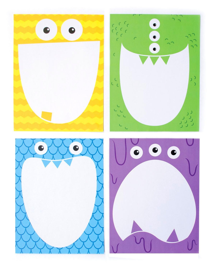Fold Over Notepad in Monster Mouths
