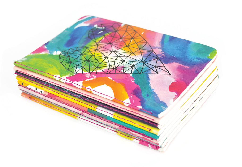 Mini Pocket Pal Journals in Abstract Print (8-Pack)