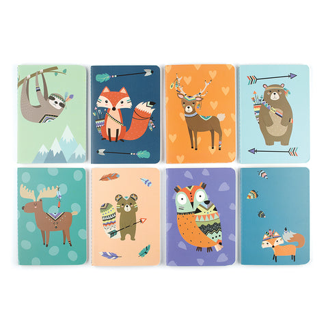 Mini Pocket Pal Journals in Forest Friends (8-Pack)