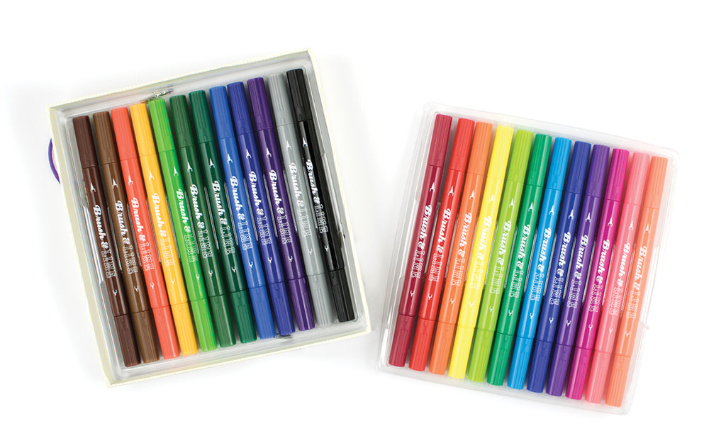 Brush and Line Double-Ended Markers (24-pack)