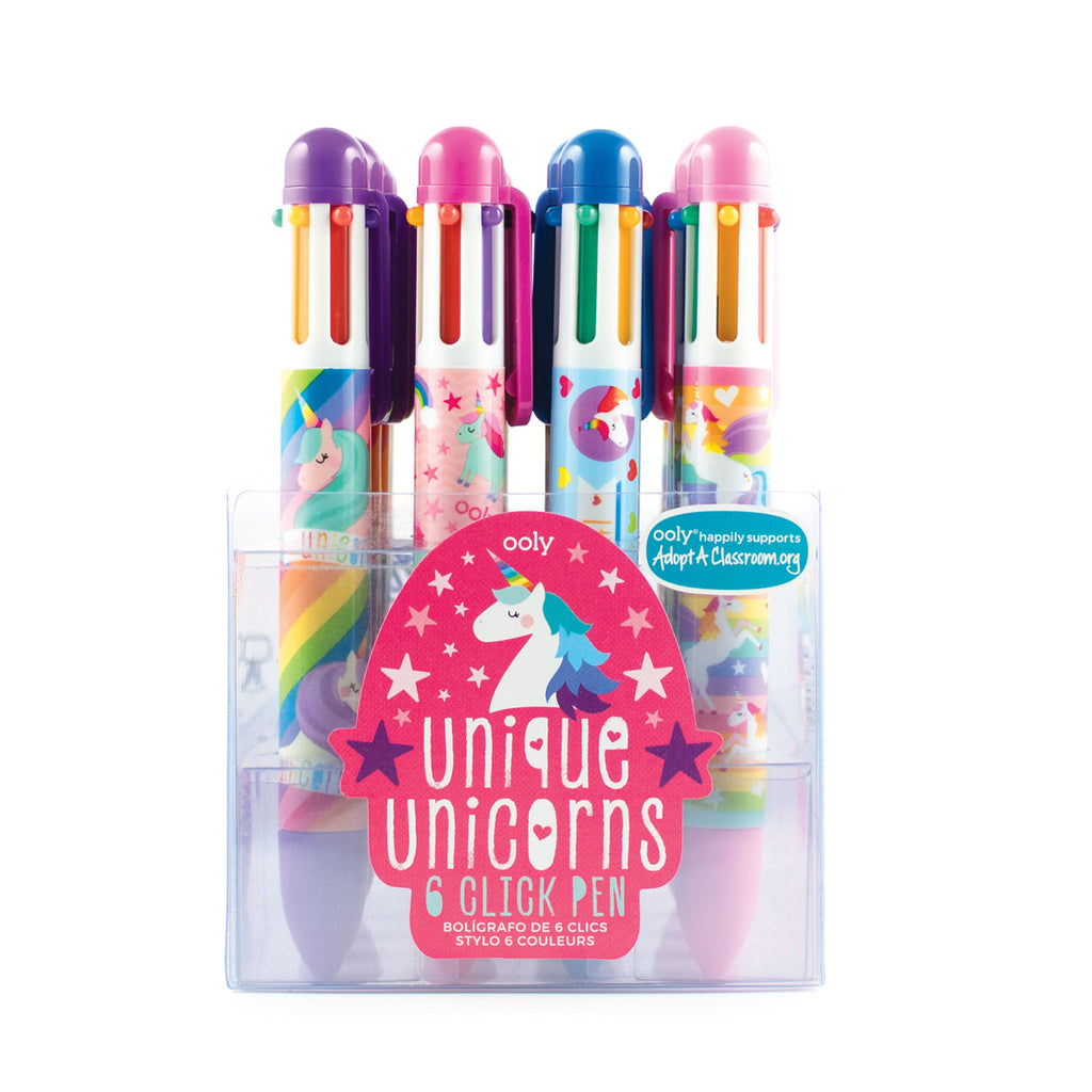 Unique Unicorns 6-Click Multi Color Pen