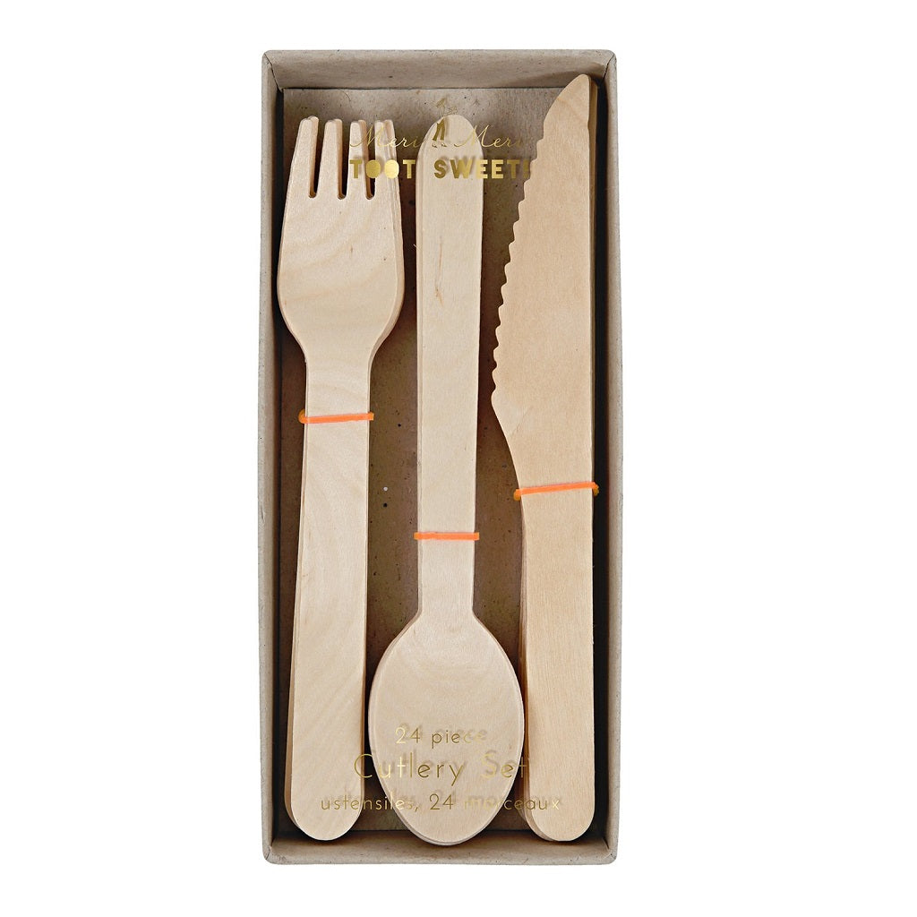 Wooden Cutlery (24-pack)