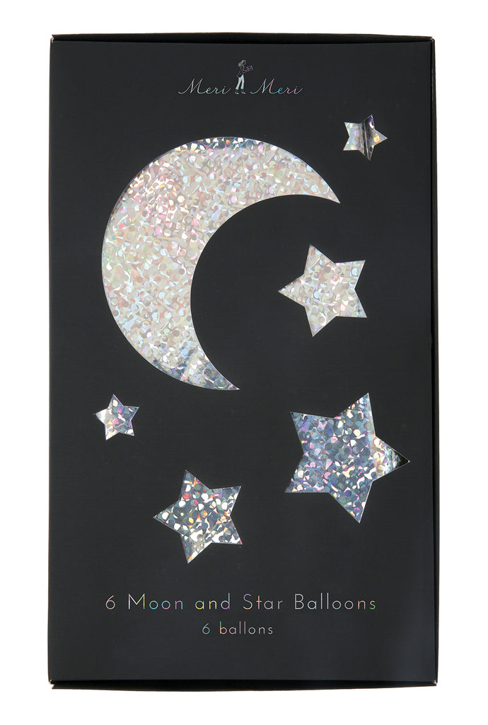 Moon and Star Mylar Balloons