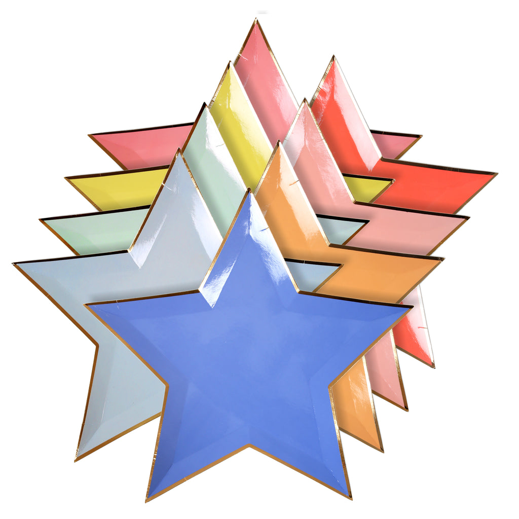Colorful Star Paper Plates