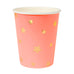 Colorful Gold Star Paper Cups