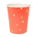 Colorful Gold Star Paper Cups