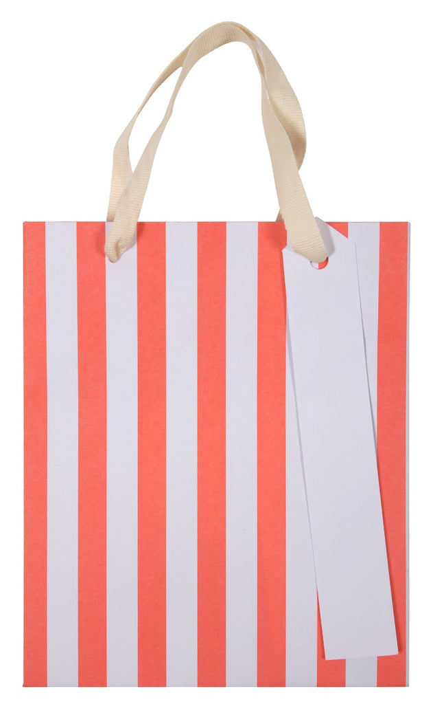 Neon Stripe Party Favor Bags (3-pack)