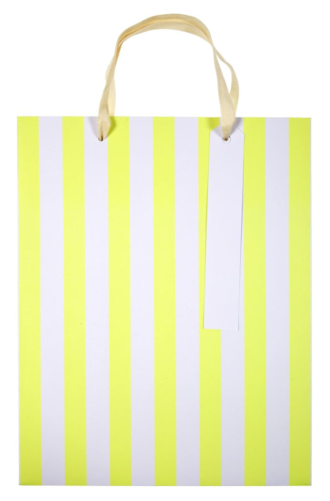 Neon Stripe Party Favor Bags (3-pack)