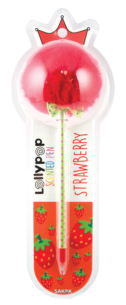 Scented Lollypop Pen in Strawberry