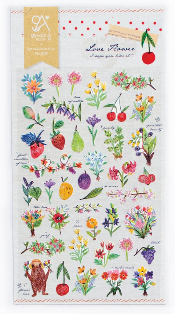 Love Fruits & Flowers Stickers