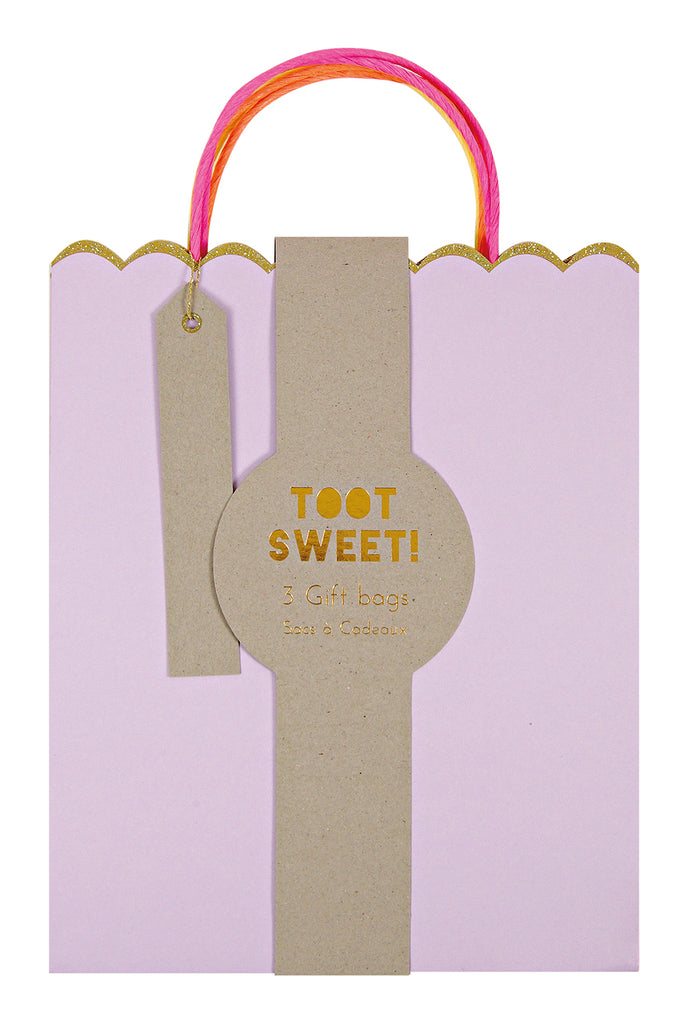 Pastel & Neon Party Favor Bags (3-pack)