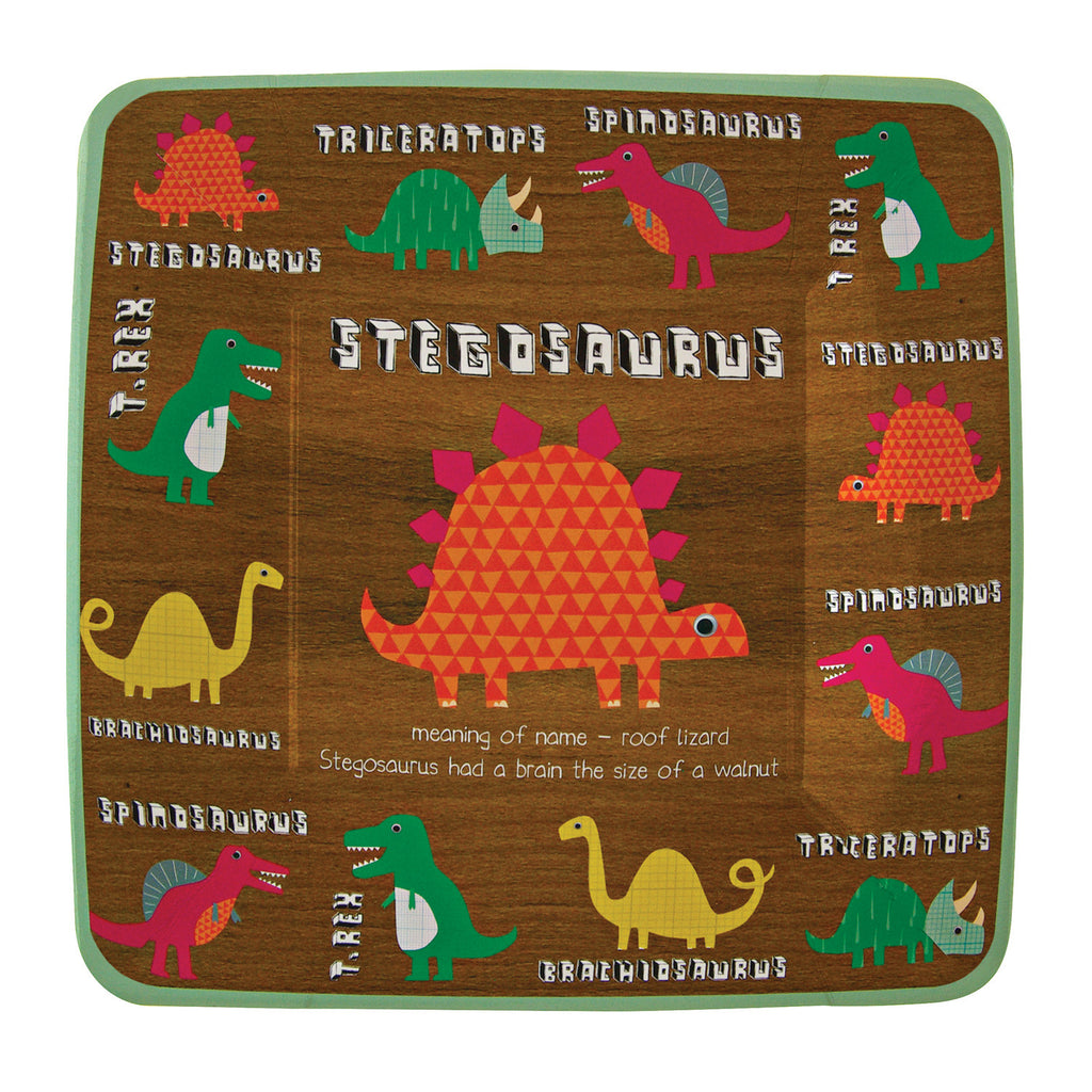 Dinosaur Square Paper Plates (Small)