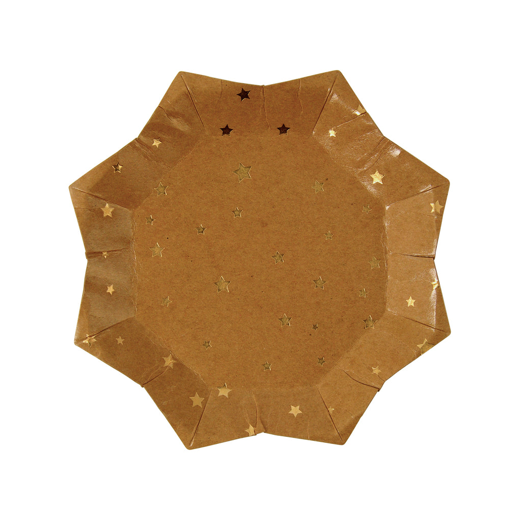 Gold Star Kraft Paper Plates (Small)
