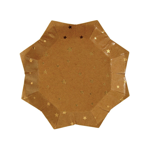 Gold Star Kraft Paper Plates (Small)