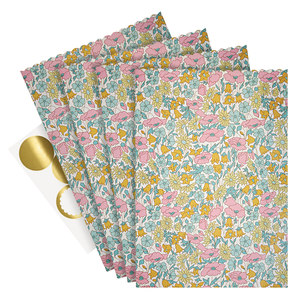 Paper Treat Bags in Liberty Poppy and Daisy Prints (10-pack)