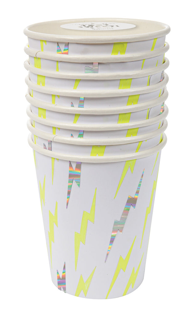 Superhero Lightning Bolt Paper Cups