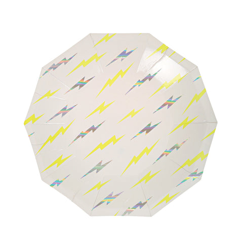 Superhero Lightning Bolt Paper Plates (Small)