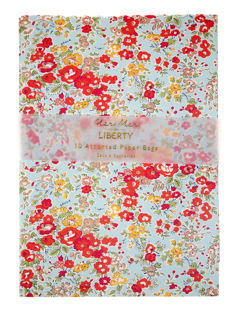 Paper Treat Bags in Assorted Liberty Prints (10-pack)