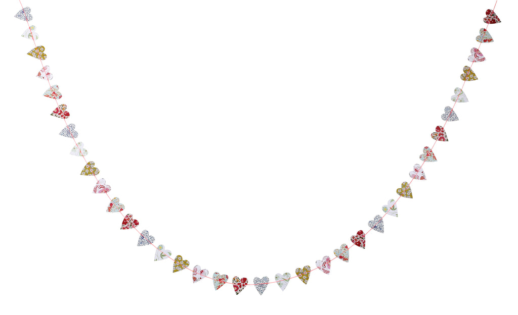Mini Heart Garland in Assorted Liberty Prints