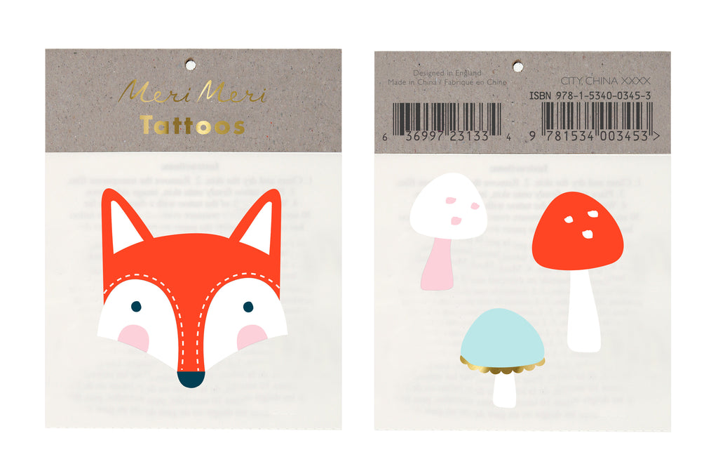 Fox & Mushroom Tattoos