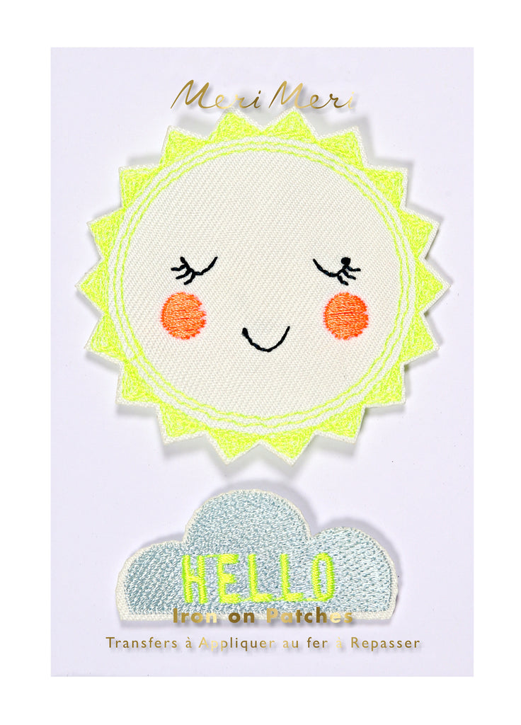 Hello Sunshine Happy Iron-On Patches