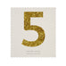 Gold Glitter Number Stickers