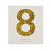 Gold Glitter Number Stickers