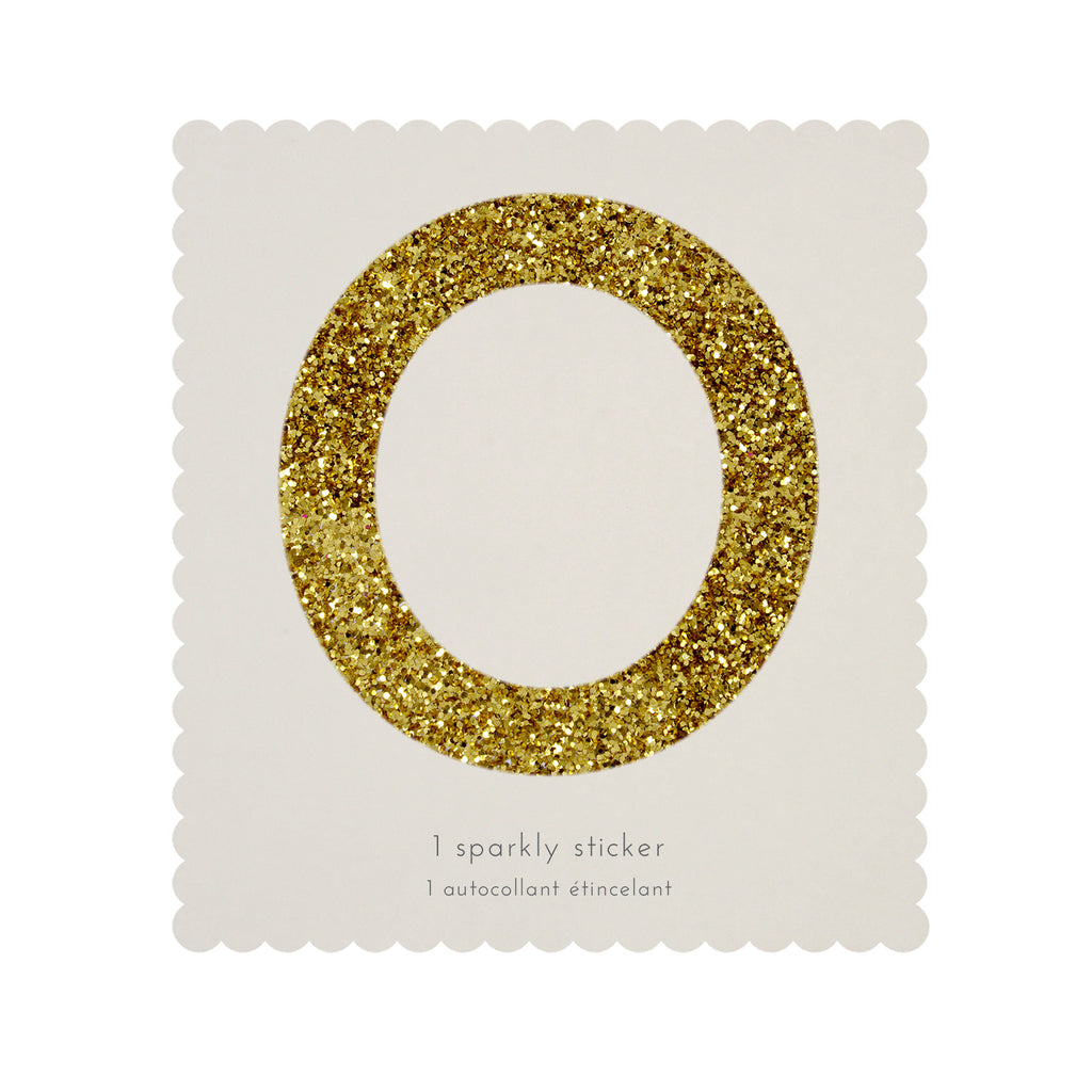 Gold Glitter Number Stickers
