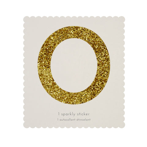 Gold Glitter Number Stickers