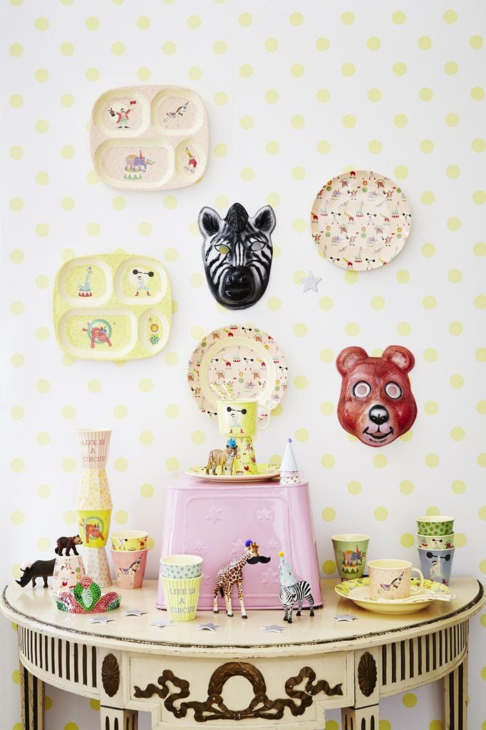 Toddler Small Melamine Cup in Pink Circus Print