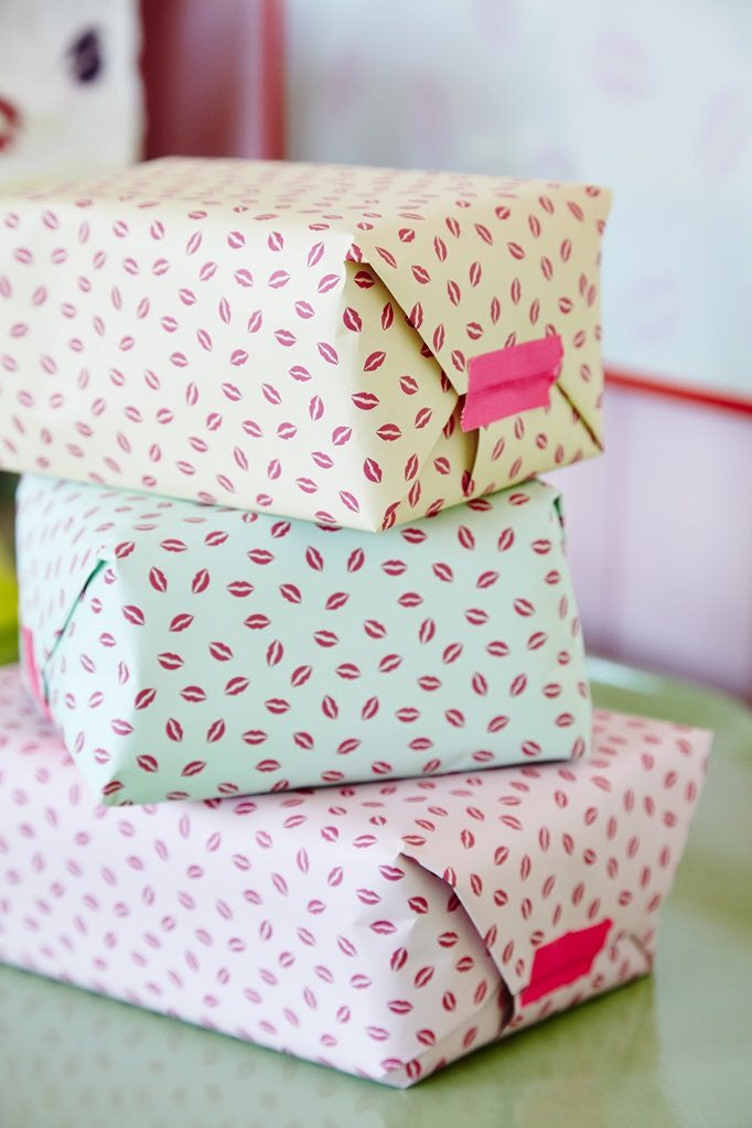 Wrapping Paper in Kiss Print