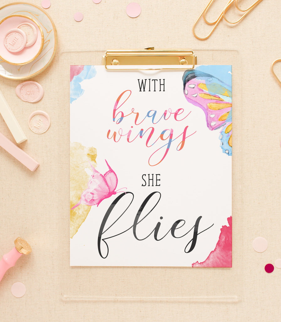 "With Brave Wings She Flies" 8x10 Art Print