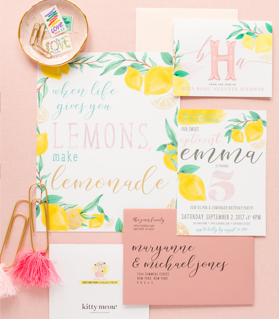 "When Life Gives You Lemons, Make Lemonade" 8x10 Art Print