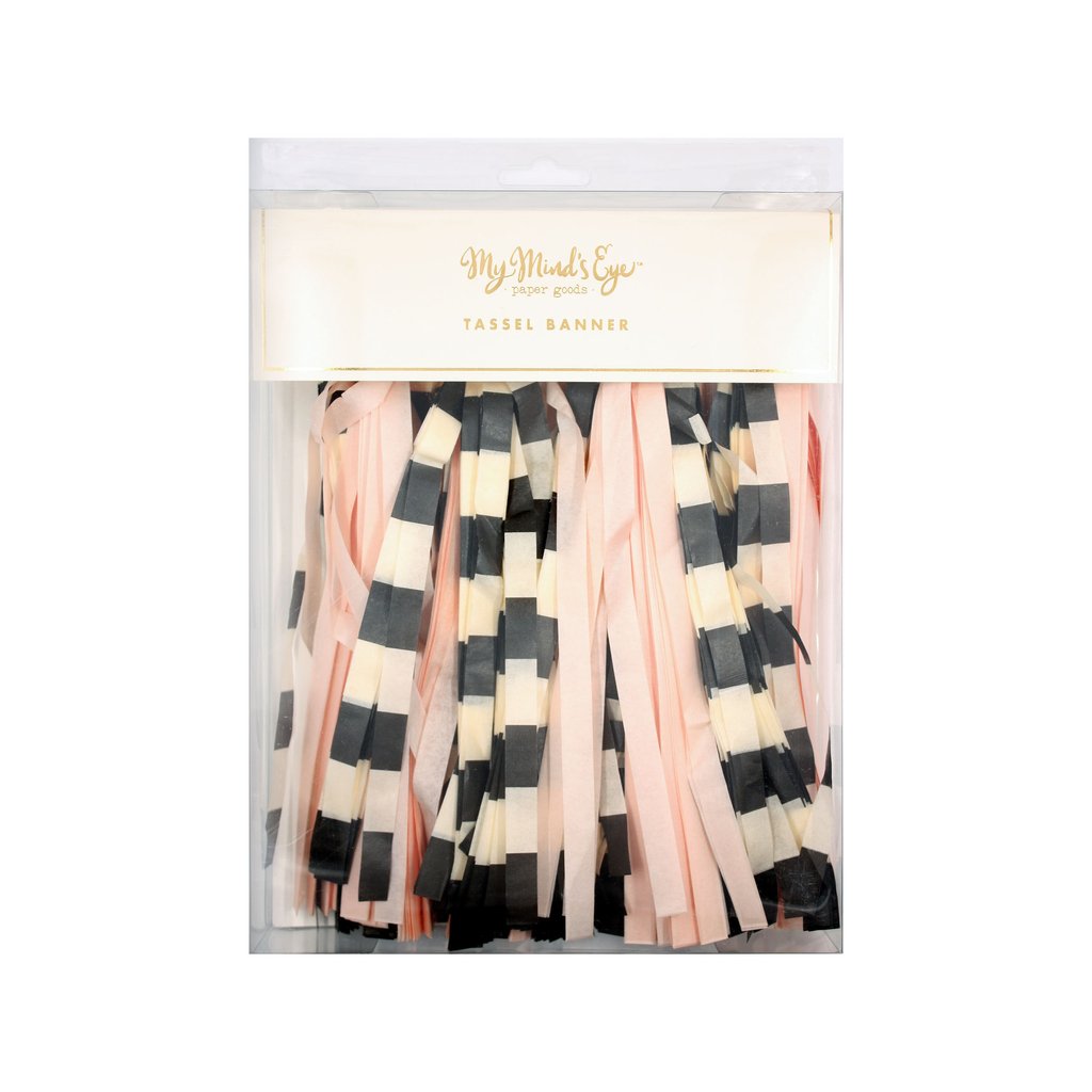 Botanical Stripe Tassel Banner