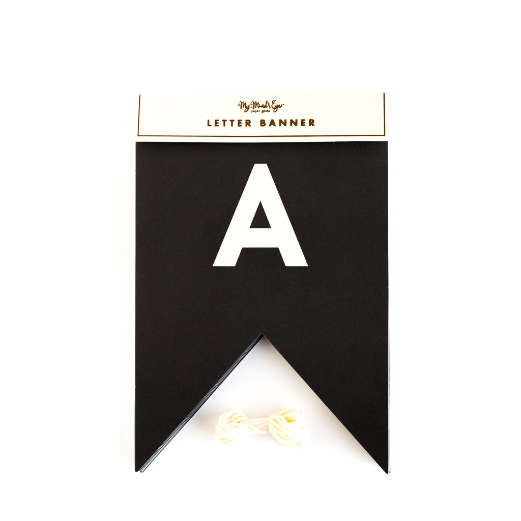 Large Letter Banner in Black & White