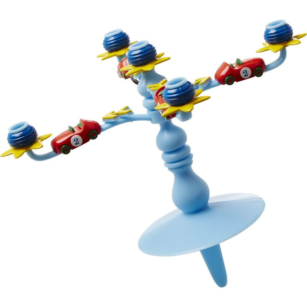 Blue Candelabra Cake Decor in Cars with 10 Candles